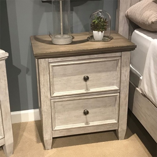 Heartland 2 Drawer Night Stand w/ Charging Station