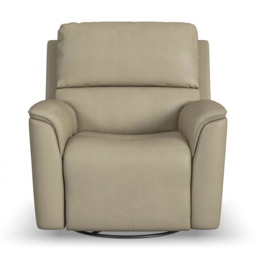 Henry Power Swivel Glider Recliner with Power Headrest, Lumbar, Heat, & Massage Beige