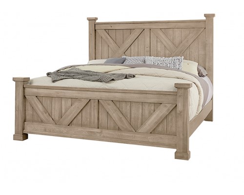 Cool Rustic Clear Maple X Bed with X Footboard