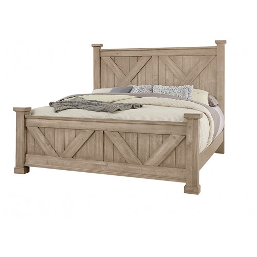 Cool Rustic Clear Maple X Bed with X Footboard