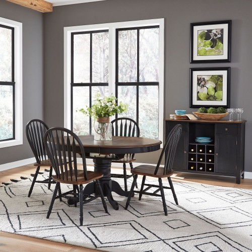 Black Carolina Crossing 5pc Dining Set