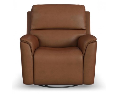 Henry Power Swivel Glider Recliner with Power Headrest, Lumbar, Heat, & Massage Whiskey