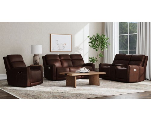 Alister Gliding Power Reclining Sofa with Power Headrest and Lumbar