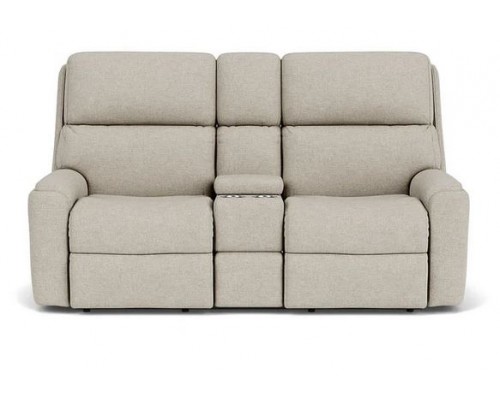 Power Reclining Loveseat with Console & Power Headrests