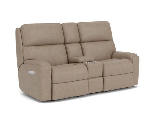 Power Reclining Loveseat with Console & Power Headrests