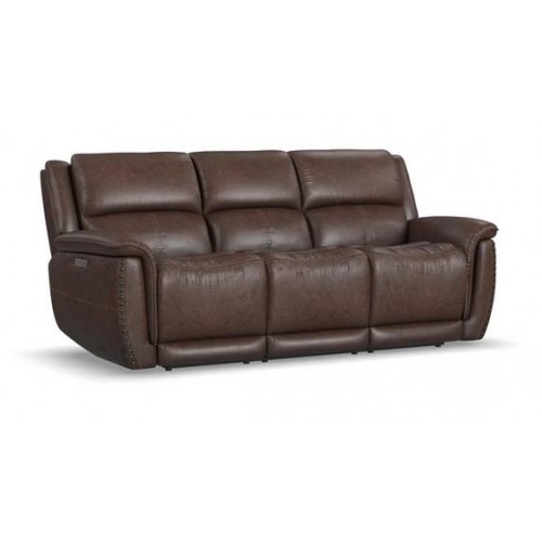 Beau Fabric Power Reclining Sofa with Power Headrests