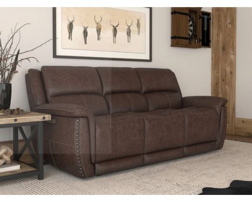 Beau Fabric Power Reclining Sofa with Power Headrests