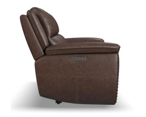 Beau Fabric Power Reclining Sofa with Power Headrests