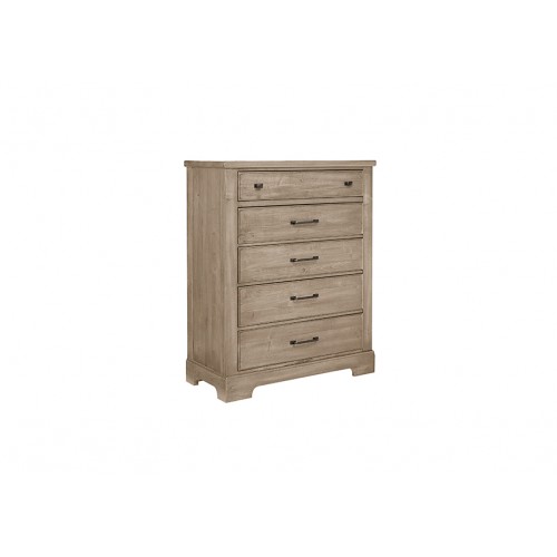 Cool Rustic Clear Maple CHEST - 5 DRAWER