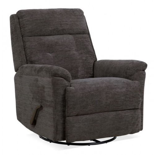 Sophisticated Steel Perfect Match Swivel Gliding Recliner
