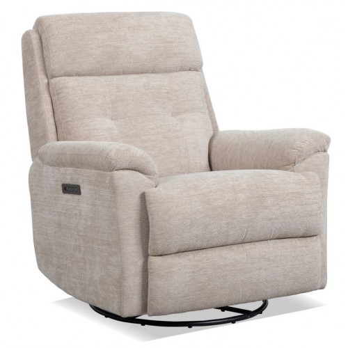 Sophisticated Oat Perfect Match Power Swivel Gliding Recliner with Power Headrest & Lumbar