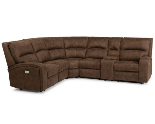 Nirvana Fabric Power Reclining Sectional with Power Headrests