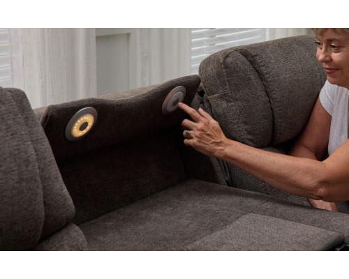 Zofa Fabric Power Sleep Sofa with Power Headrests & Lumbar